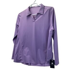 Loovoo Long Sleeve Running Shirts Workout Tops UPF 50+ Women’s Size XXL Purple